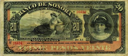 ESTADO DE SINALOA. TABASCO. BANCO DE TABASCO. 59 5 Pesos 1.9.1903 BK-TAB-1 M-513a VERY GOOD $ 800 55 2 Pesos 1.