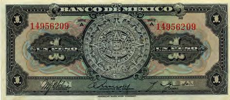 BANCO DE MEXICO. 77 1 Peso Sin Fecha Serie A BKM-1 M-4635a EXTRA FINE + $ 1,000 78 1 Peso 17-I-45 Serie Z BKM-26 M-4635g 2 Piezas con diferente Firma de Consejero.