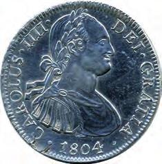 Reales Mo 1791 FM KM-109 VERY FINE $ 800 227 8 Reales Mo 1795