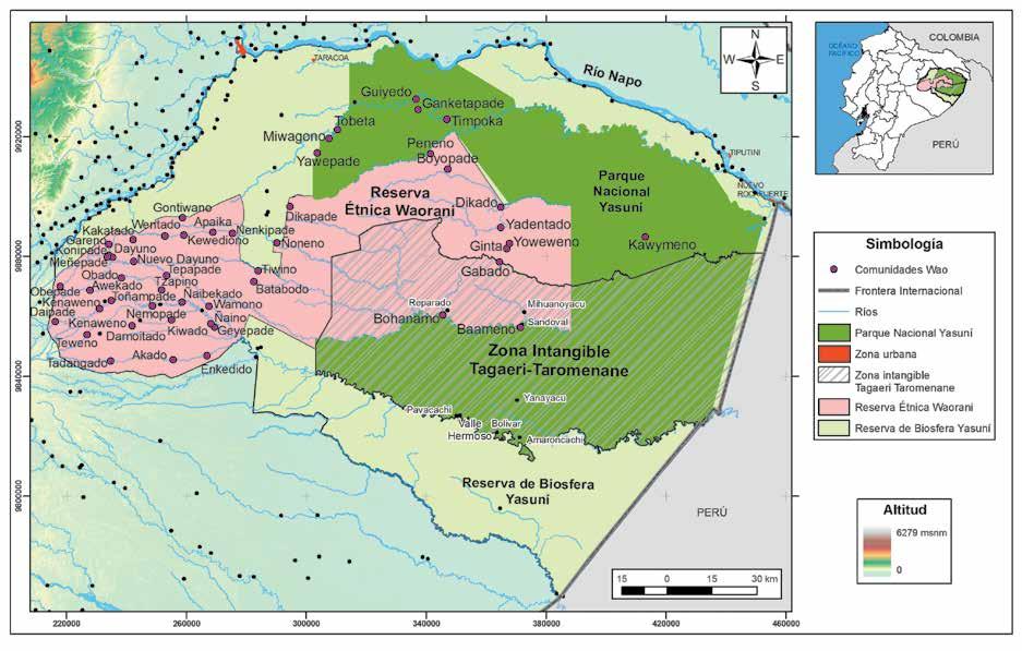 Figura 2. Zona Intangible Tagaeri-Taromenane, Amazonía del Ecuador.