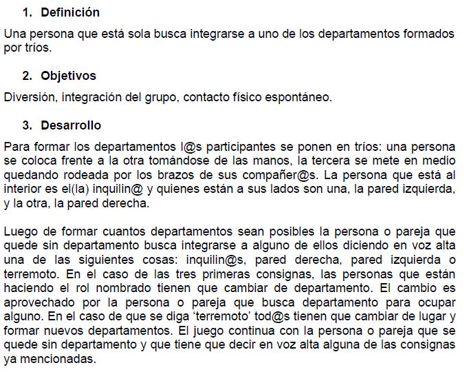 JUEGOS DE DISTENSIÓN INQUILINOS Cascón, Paco, (Ed.) La alternativa del juego (2).