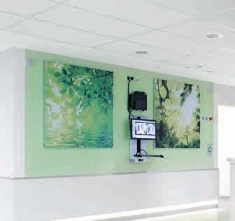 En las zonas de los pacientes, la acústica confortable de las salas puede incrementar la sensación de bienestar y ayudar por lo tanto en el proceso de curación.