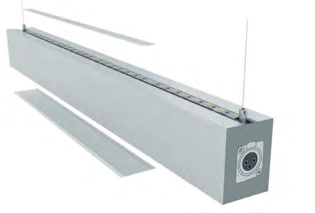 PULSE 150, 300 Y 600 CM Ejemplo: Iluminación UP&DOWN más conexión señal DMX