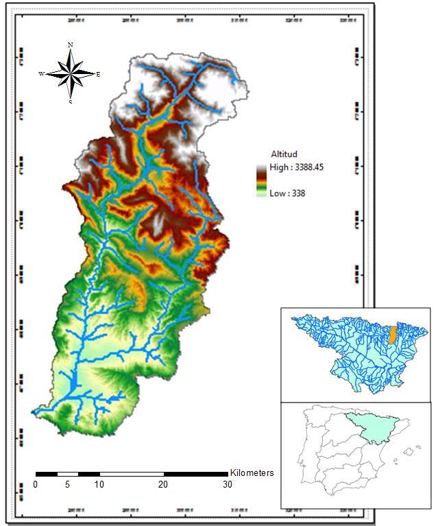 Figura 4.1 Localización de la cuenca del río Ésera. 4.1.2. Clima.