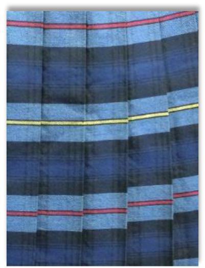 2017 2018 Plaid Pattern There is only one acceptable plaid pattern for the skirts and ties. Below is the approved school blue/red plaid pattern: Tie Freshmen will wear the school blue/red plaid.