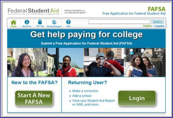 Para muchos alumnos, su viaje con Ayuda Financiera comenzará aquí: WWW.FAFSA.ED.