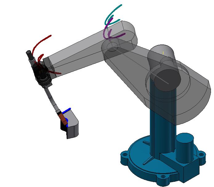 48 se grafcan los recorrdos que deben realzar las artculacones del robot PUMA 56 solo con parámetros cnemátcos para segur la trayectora optmzada Robotworks.