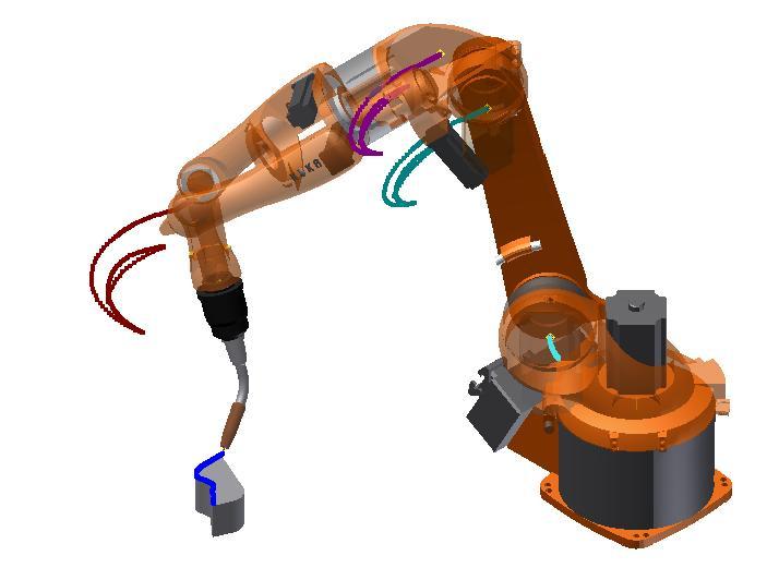 Manpulabldad KWH ϴ ϴ2 ϴ3 ϴ4 y ϴ5 Trayectora ϴ ϴ2 ϴ3 ϴ4 y ϴ5 Trayectora P P225 Fgura 52 Trayectora Robotworks Optmzada en Robot KUKA KR5 HW ARC solo parámetros cnemátcos En la Fg.
