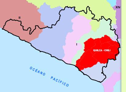 La cuenca Quilca-Chili está ubicada en la vertiente occidental de la Cordillera de Los Andes, y consecuentemente pertenece a la vertiente del Océano Pacífico.