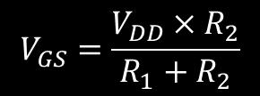 MOSFET β = ma/v = 1 V V TH = V R 1 = 7 KΩ = 3.