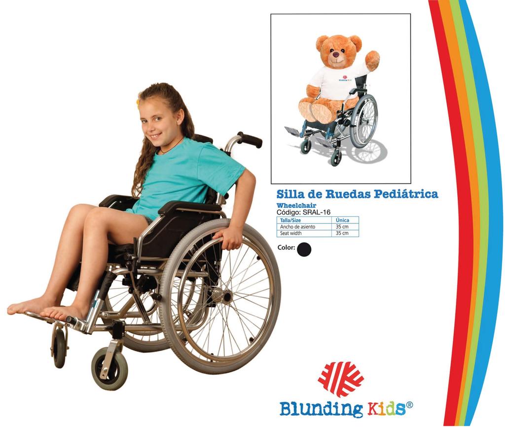 Silla de Ruedas Pediátrica Wheelchair Código: SRAL-16