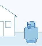 ~ ~ El Cilindro de gas debe, preferentemente, estar del lado exterior de la casa, no expuesto a condiciones climáticas adversas.