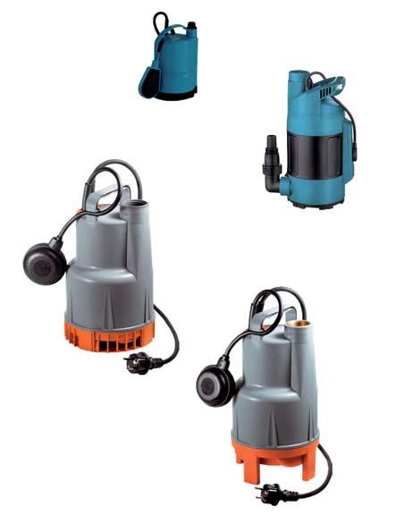 Bombas sumergibles Achique SK /SKV Plástico Bombas sumergibles para achique de aguas limpias, equipadas con interruptor de nivel para su funcionamiento automático.