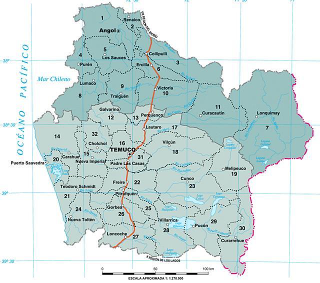Región de La Araucanía La región de la Araucanía posee una población de 869.535 habitantes, 430.898 hombres y 438.