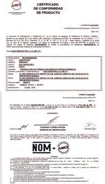 Nuestros certificados ELECTRIC CAPITAL S.A. DE C.