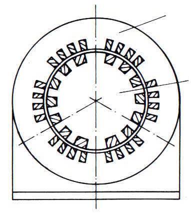 agrupadas en tres fases separadas por 120 - Rotor: espiras