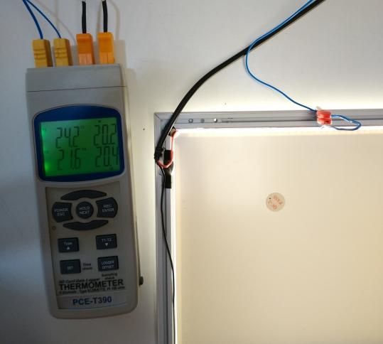 Ensayo de Laboratorio - Temperatura P6060E Se ha realizado un ensayo de temperatura con un Termómetro para comprobar la