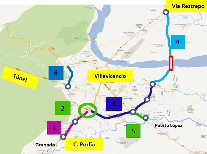 4. ALCANCE Anillo Vial de Villavicencio y Accesos: Comprende la construcción, operación, administración y mantenimiento de los siguientes componentes: 1.