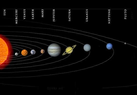 El Sol se encuentra en el centro de nuestro sistema solar y los planetas giran a su alrededor en sus pasos