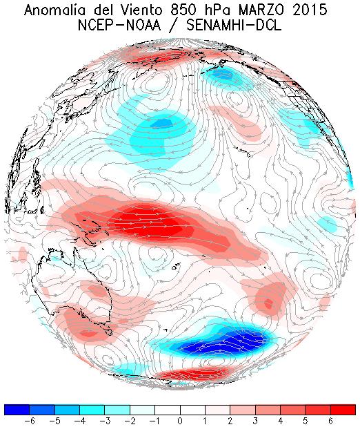 debilitamiento del Anticiclón del Pacífico sur APS (a).