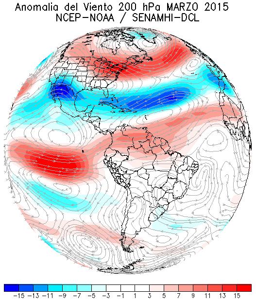 anticiclónico, patrón climático que se evidencia durante un evento ENSO, sobre