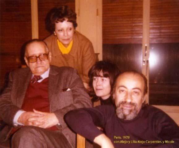 En la foto, Jorge Enrique Adoum y Alejo Carpentier. París, 1978. Foto, cortesía de Nicole Adoum.