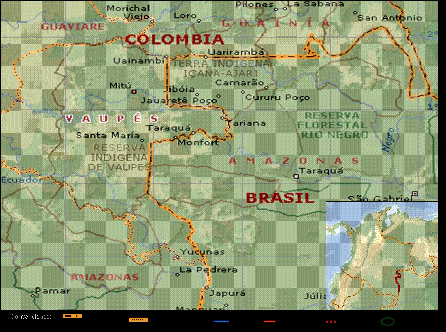 2. Ámbito colombo-brasileño de transición entre la Orinoquia y la Amazonia Tres