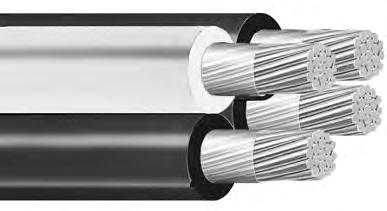 Cables Subterráneo URD Los cables para distribución residencial subterránea están formados por uno, dos o tres conductores de aluminio (se pueden fabricar en cobre si así lo desea el cliente), con