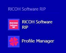 abrirá la pantalla de aplicaciones. clic en [RICOH Software RIP].