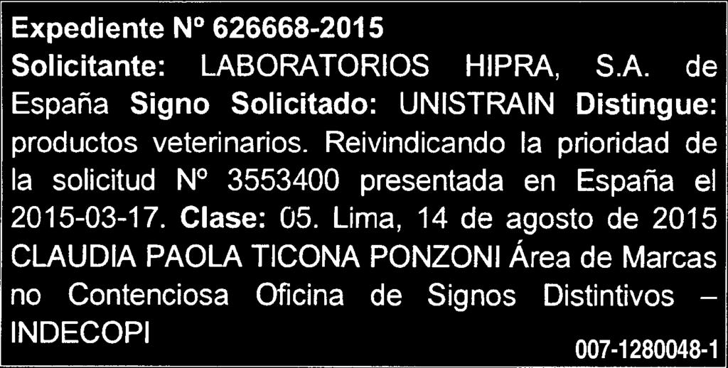 Lima, sábado 29 de agosto de 2015 I EL PERUANO BOLETIN OFICIAL 13 EXPEDIENTE Nº 0629188-2015 Solicitante: ECOKORP PERU S.A.C., de Perú Signo Solicitado: La denominación ECOKORP PERÚ S.A.C. INDUSTRIAL.