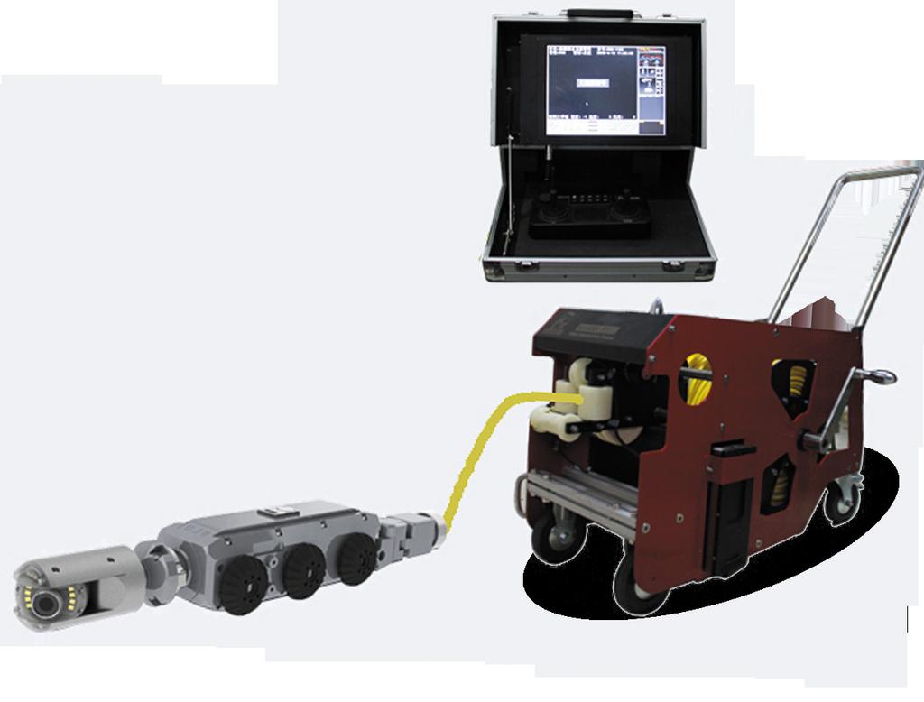 Especificaciones Cámaras con tractor robótico Rango de operación: tuberías de 4 a 24 pulgadas -