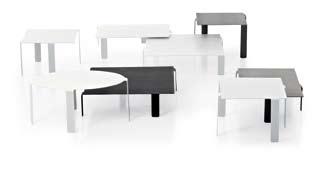 Small tables in shaped, bent plate. Available in white, black, brown, gray, red and dark brown. Technology Busnelli_Lab. Petites, jolies, simples et flexueux, créées pour ne pas être seules.