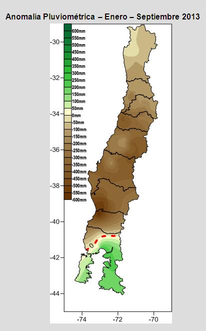 deficit se concentran en La Serena (-56%), Pudahuel (-50%), Curicó (-48%), Santiago y Concepción (-44%), Chillán (-37%) y Temuco (-32%). Fig. 3 Fig. 3 Dirección Meteorológica de Chile III.
