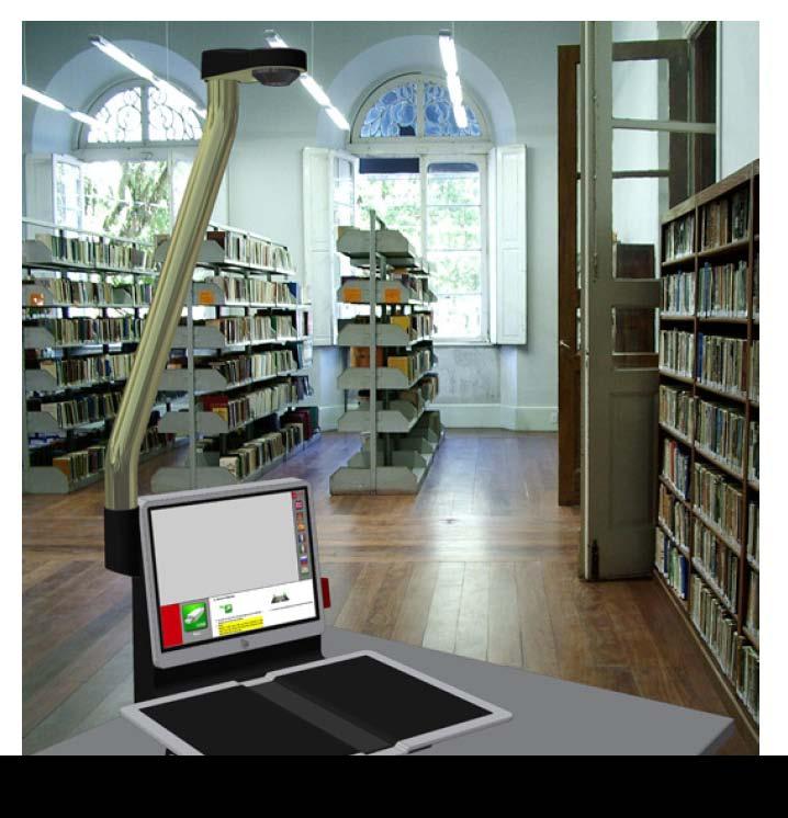 Tenga el SPIRIT en su Biblioteca Solución Digital Facilita acceso a colecciones Suave con los Libros Frágiles Pantalla Touch Screen Fácil de Usar