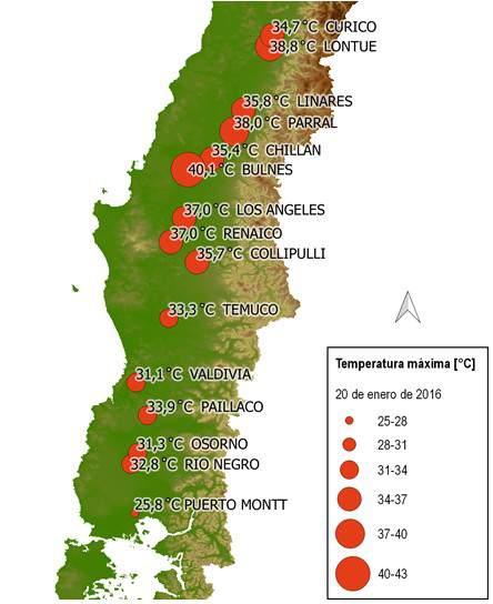 Situación del mes: cálido y seco en la zona sur E nero se caracterizó por precipitaciones bajo lo normal desde la Región del Biobío al sur, mientras que entre las Regiones de Valparaíso y del Maule