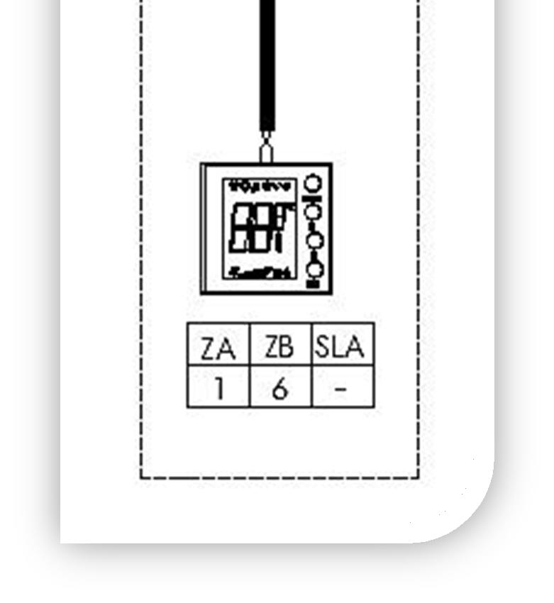 De este modo, para la configuración de los termostatos o sondas digitales se efectuará siguiendo la tabla nº62: SONDA ZONA * [ZA] [ZB] [SLA] - (nº de sonda en el ambiente) Tabla nº60: - (zona o
