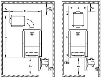 Tecnología de Condensación Aspecto de un condensador externo: Características: Conductores de condensación y gas en Acero inoxidable.