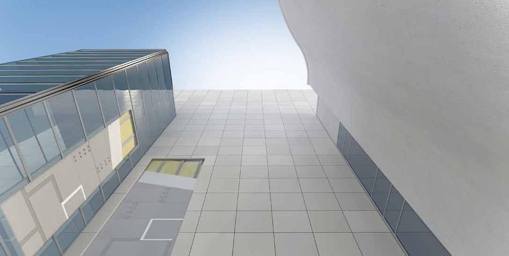 materiales sostenibles y medioambientalmente gulo visual y del efecto de la luz solar. cio. Revestimiento de fachadas, se pueden utilizar Hoja doble, una opción con perfiles exteriores eficientes.
