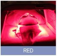 Luz Roja Longitud de onda: 640nm,. Profundidad de penetración: 1-6mm. Los fotones de luz roja tienen una alta capacidad de penetración.