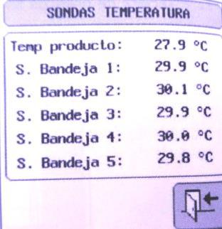 Pantalla principal a) Los valores de temperatura del condensador y de vacío.