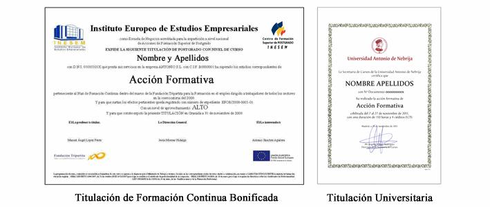 Titulación Titulación Múltiple: -Máster Europeo de Formador de Formadores, expedida y avalado por Instituto Europeo de Estudios Empresariales (INESEM) - Certificado de Aprovechamiento de haber