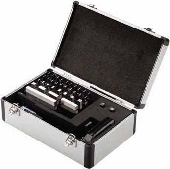 01mm Compuesto por dispositivo de ajuste y juego de bloques patrón suministrado en un maletín de aluminio Dispositivo de ajuste: Capacidad interiores 160mm