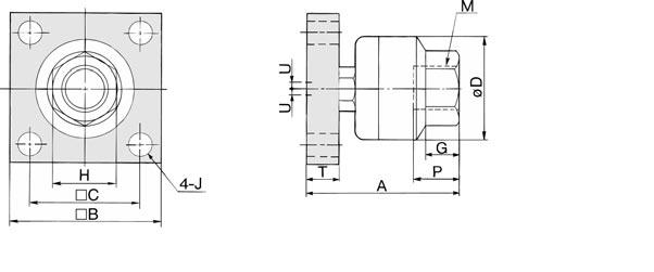 Junta flotante/modelo carga pesada Serie J rida/j J a 0 J-- J-0- J-- J0-0- J-- J-- Tamaño nominal 0 0 aso Estándar/modelo con carga pesada ilindro hidráulico: máx. a 0 J--00 J0-0-00 J--00 0.