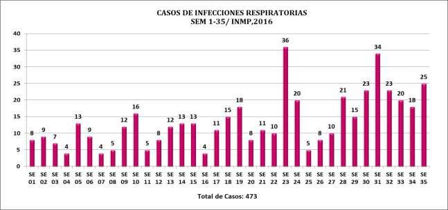 Gráfico 18: Número de casos de IRA por Semana Epidemiológica (SE).