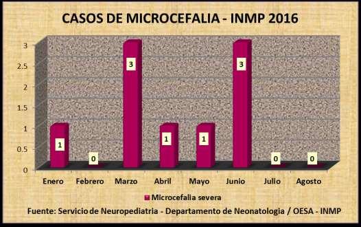 VIGILANCIA EPIDEMIOLOGICA DE MICROCEFALIA Desde este año, el INMP viene reportando casos de microcefalia detectados en la atención inmediata del recién nacido y evaluados por la médica Neuropediatria