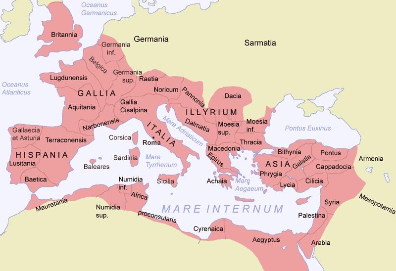 Mapa del imperio en su