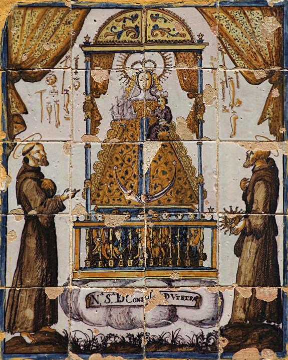 La iconografía que se representa es muy similar a otras imágenes marianas