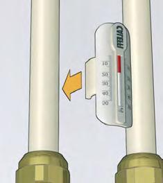 Las dos válvulas están en posición cerrada. La válvula automática de purga de aire, situada en el colector de ida, siempre está en conexión y no puede cortarse. 3) Funcionamiento normal.