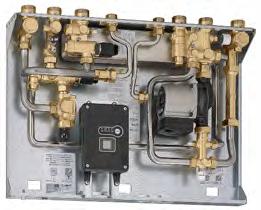 ACS Intercambiador de calor soldado 40 kw Sonda de temperatura ACS Válvula moduladora de vías en el circuito primario del intercambiador de calor Medidor de flujo prioritario ACS Regulador
