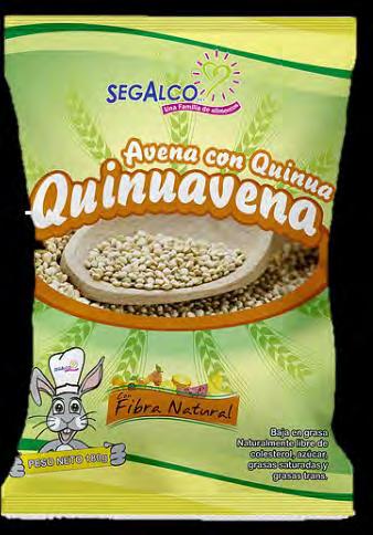 Hojuelas de Quinua y de Avena QUINUAVENA QUINUA + AVENA Con el sabor de la Avena y los beneficios de la Quinua Mezcla de Hojuela de Quinua y Avena en Hojuelas - - Con el balance preciso entre Quinua